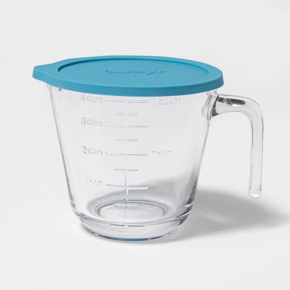 Cravings by Chrissy Teigen 4 Cup Glass My Go To Liquid Measuring Cup with Lid