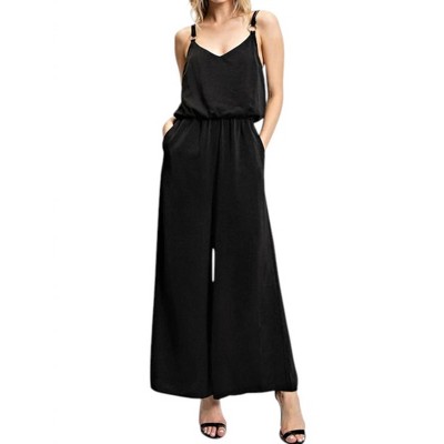Women's V-neck Wide Leg Jumpsuit - GiGiO
