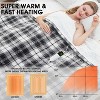 Heated Blanket Electric Queen, Heating Queen with 10 Heats Levels/8 Hours Auto Off, Black Plaid Flannel Blanket Winter Warmer for Adults - 3 of 4