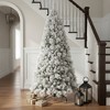 4' Green And White Slender Flocked Pine Christmas Tree - 2 of 4