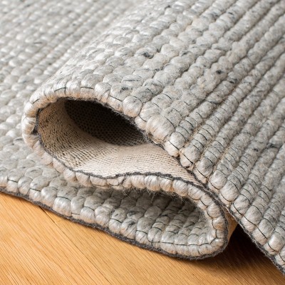 Elegance Gray Geometric 9' x 12' Handwoven Wool Area Rug