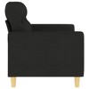 vidaXL Sofa Accent Upholstered Sofa Couch Furniture for Living Room Fabric - Black 55.1" - 3 of 4