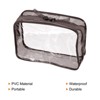 Unique Bargains Clear PVC Travel Toiletry Bag Cosmetic Bag with Zipper for Travel and Home Storage - 3 of 4