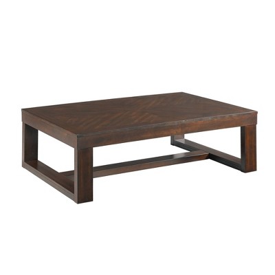Drew 3-Piece Rectangular Brown Wood Occasional Table Set