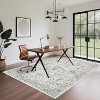 Floral Boho Runner Rug - Non-Slip Low-Pile Soft Carpet for Hallway, Kitchen Bathroom Nursery Office Dining Room Entryway - 3 of 4