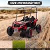 24V Kids Ride On UTV, 2 Seater 4WD Electric Truck with Sun Shade, Remote Control, Led Lights, 4 Shock Absorbers,3 Speeds,Horn, Music - 2 of 4