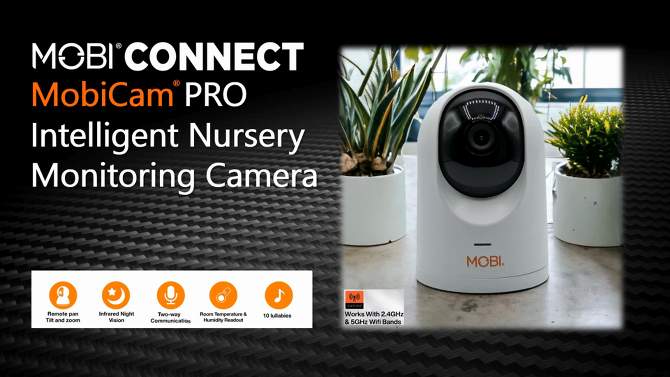Mobi Cam Pro Smart Wi-Fi Pan &#38; Tilt Camera, 2 of 13, play video