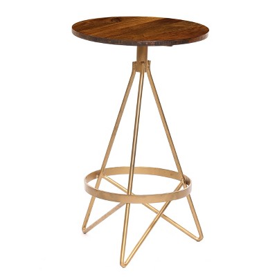 Micah Counter Height Barstool Elm/Gold - Carolina Chair & Table