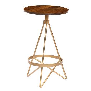Micah Counter Height Barstool Elm/Gold - Carolina Chair & Table