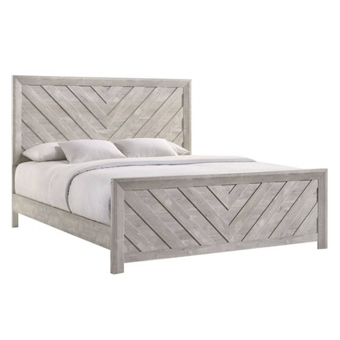 King Keely Panel Bed White Picket, King Size White Panel Headboard