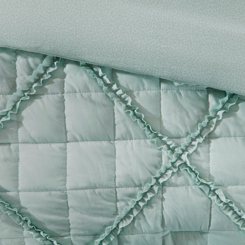 Aqua Gretchen Cotton Percale Comforter Set 9pc, 5 of 11