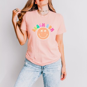Simply Sage Market Beach Bum Smiley Face Short Sleeve Tee - 1 of 4