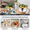 Itopfox Stainless Steel Mixing Bowls with Visible Airtight Lids, 10-Piece Nesting Set for Kitchen Prepping & Storing Food - 3 of 4