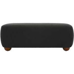 Whitley Rectangular Ottoman With Wood Legs - OTT1302 - Safavieh - 1 of 4