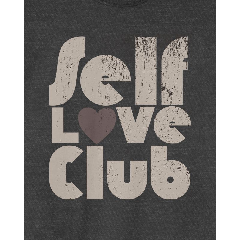 Self Love Club Men's Charcoal Heather Short Sleeve Crew Neck Tee, 2 of 4