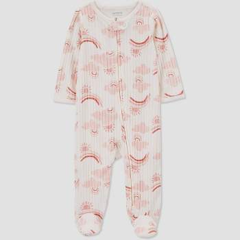 Carter's Just One You®️ Baby Girls' Rainbow Footed Pajama - White/Pink