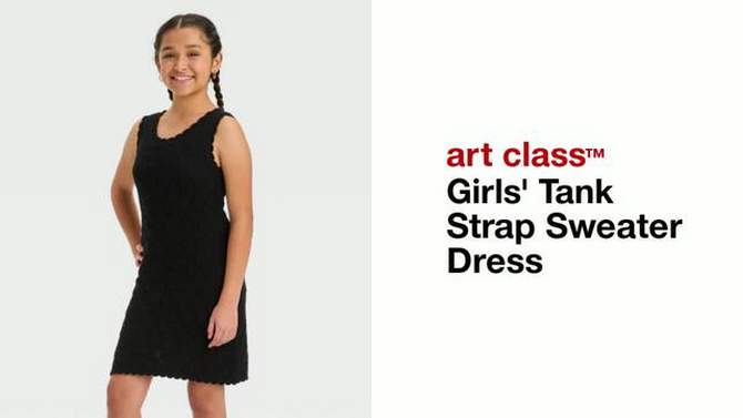 Girls&#39; Tank Strap Sweater Dress - art class&#8482;, 2 of 5, play video