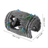 Unique Bargains Aquarium Decorations Hollow Tree Trunk Ornament Resin Fish Accessories Gray Green Blue 3.15" Length 1 Pcs - 4 of 4