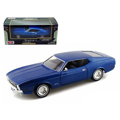 1971 Ford Mustang Sportsroof Blue 1/24 Diecast Model Car By