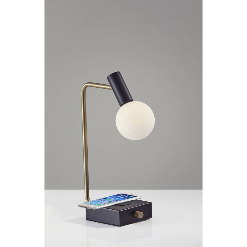 17.5&#34; Windsor Adessocharge Desk Lamp (Includes LED Light Bulb) Matte Black - Adesso, 4 of 6