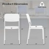 Costway Modern Dining Chairs Set of 4 with Tilted Backrest & Sturdy Metal Legs Plastic Black/White - image 3 of 4