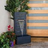 32" Modern Stone Wall Fountain with LED Lights Gray - Alpine Corporation - 2 of 4