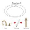 ALEXOUN 8-Inch 3 Holes 2 Handles Bathroom Sink Faucet, Brushed Golden - 4 of 4