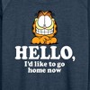 Women's - Garfield - Hello Go Home Now Lightweight French Terry Wide Neck Long Sleeve Shirt - 2 of 4