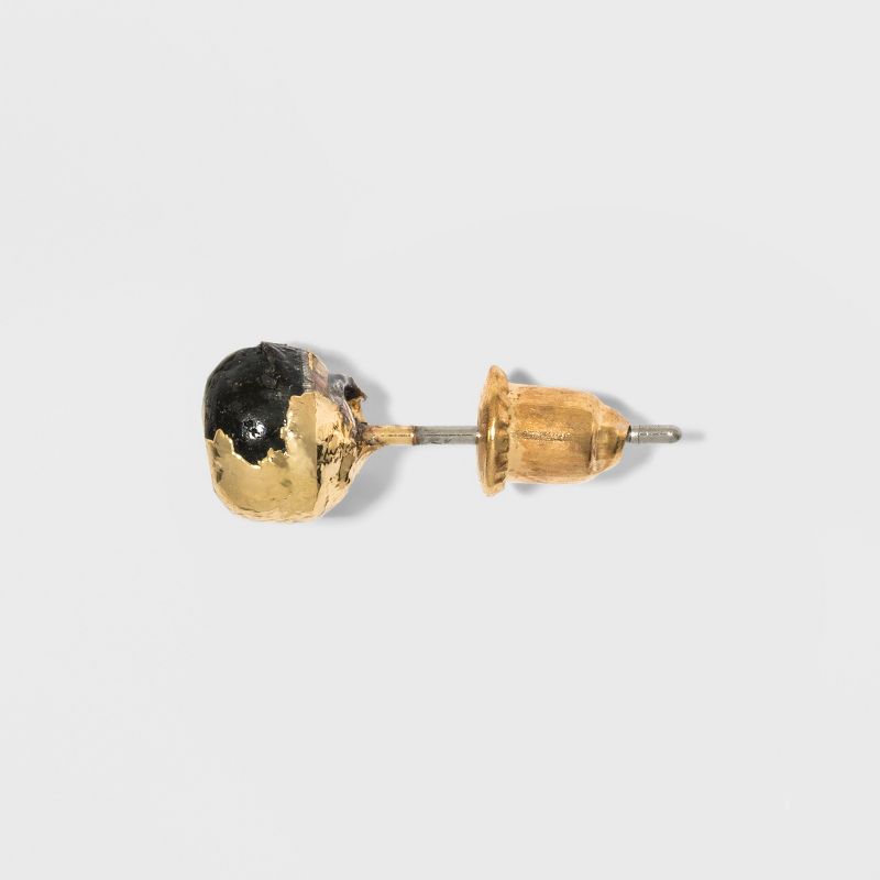 Geometric with Semi-Precious Labradorite Stone Button Stud Earring Set 8ct - Universal Thread&#8482;, 2 of 5