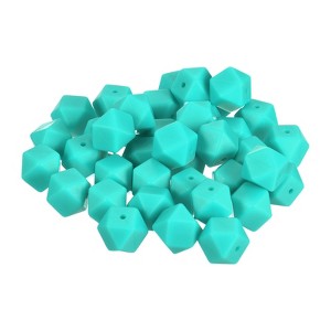 Unique Bargains DIY Keychain Necklace Jewelry Making Hexagonal Silicone Beads 30 Pcs - 1 of 4