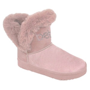 Bebe Girls' Winter Boots - Kids Snow Boots with Faux Fur Trim, Rhinestone Bow, and Cozy Shoes for Little Kid/Big Kid - 1 of 4