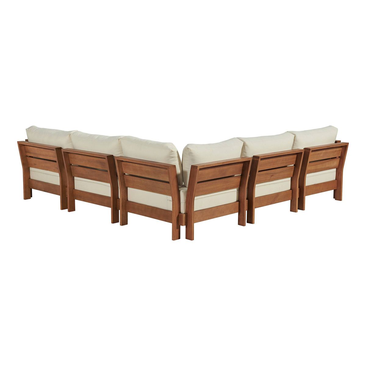 Alaterre Furniture Barton Outdoor Weather Resistant Sectional with Cushions - thumbnail 5