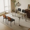 Luck Live Modern Tempered Glass Dining Table with Stainless Steel Legs, Rectangular 6-8 Seater Table for Dining Room, living room - 3 of 4