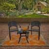 5x7 Geometric Hand Woven Indoor/Outdoor Rug Papaya - National Tree Company - 2 of 3