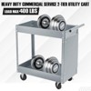2 Tray Tool Cart, 400 LBS Capacity Rolling Tool Carts On Wheels, Heavy Duty Utility Cart with Pegboard, Mechanic Tool Storage Cart - 2 of 4