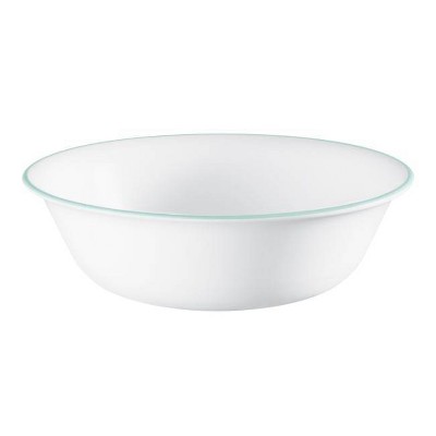 Corelle 18oz Glass Delano Dining Bowl Teal/White