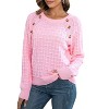 Clearlove Womens Round Neck Long Sleeve Sweaters 2025 Dressy Ribbed Knit Pullover Tops - 2 of 4