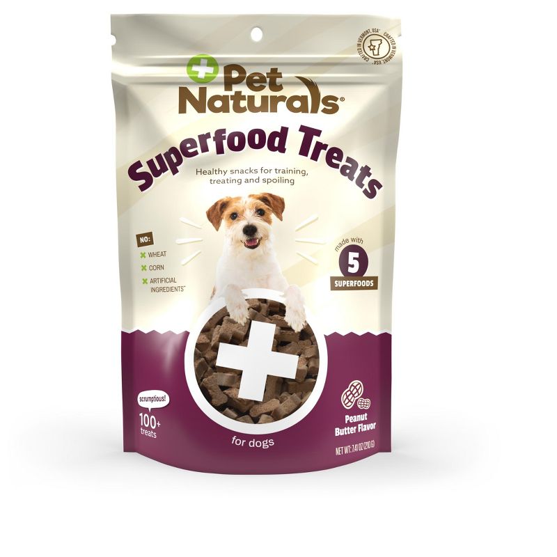Pet Naturals Superfood Treats, Healthy Snacks for Good Behavior and Training Chews for Dogs, Peanut Butter Flavor, 120 ct, 1 of 4