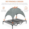 Best Choice Products 48in Elevated Cooling Dog Bed, Outdoor Raised Mesh Pet Cot w/ Removable Canopy, Carrying Bag - 4 of 4