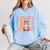 Easter Bunny Disco Ball - Women's Lightweight Garment Dyed Sweatshirt - 2 of 3