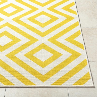 Hauteloom Spilsby Yellow Trellis Outdoor Rug