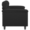 vidaXL Sofa Chair Accent Upholstered Single Sofa Chair Black Faux Leather - Black 55.1" - 3 of 4