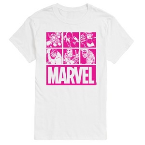 Men's - Marvel - Pink Character Valentine Characters Short Sleeve Graphic T-Shirt - 1 of 3