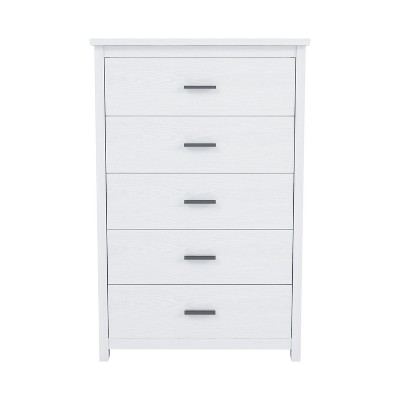 NicBex Drawer Dresser with 5 Drawers Farmhouse Storage Dresser Cabinet with Metal Handles for Living Room,Bedroom
