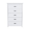 NicBex 5 Wide Drawers Dresser,Retro Dressers with Original Wood Pattern,Minimalist Chest of Drawers for Bedroom,Living Room,Hallway,Storage Cabinet - 4 of 4