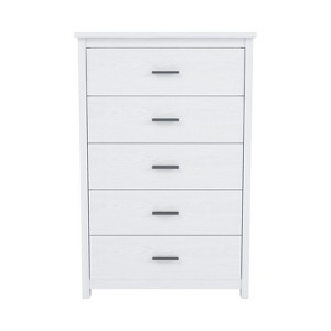 Okak 5-Drawer Dresser with Retro Country Style Easy Buckle Assembly, Smooth Sliding Drawers, Safe Storage for Bedroom - 1 of 4