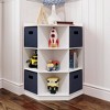 RiverRidge Kids' Corner Playroom Cabinet with 6 Toy Storage Cubbies and 3 Angled Shelves with 4 Fabric Bins - 2 of 4