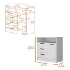 NicBex 4-Drawer Dresser or TV Stand Multi-Functional Storage Unit with Open Shelf, Holds 47" TV or Clothes Organizer, Space-Saving for Bedroom - 3 of 4