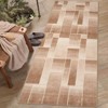 Geometric Hallway Rugs 2x6 Non-Slip Runner Rugs, Non-Shedding Plaid Indoor Carpet, Stain-Resistant Ultra-Thin Floor Carpet Mats for Bedroom - 3 of 4