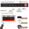 AOXUN 79" Fireplace TV Stand with 36" Electric Fireplace, LED Light Entertainment Center with Wood Texture, Storage Cabinet for TVs Up to 90", Black - 4 of 4